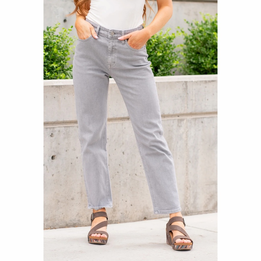 Kancan Evie‎ Gray Ultra High Rise 90s Straight Jeans